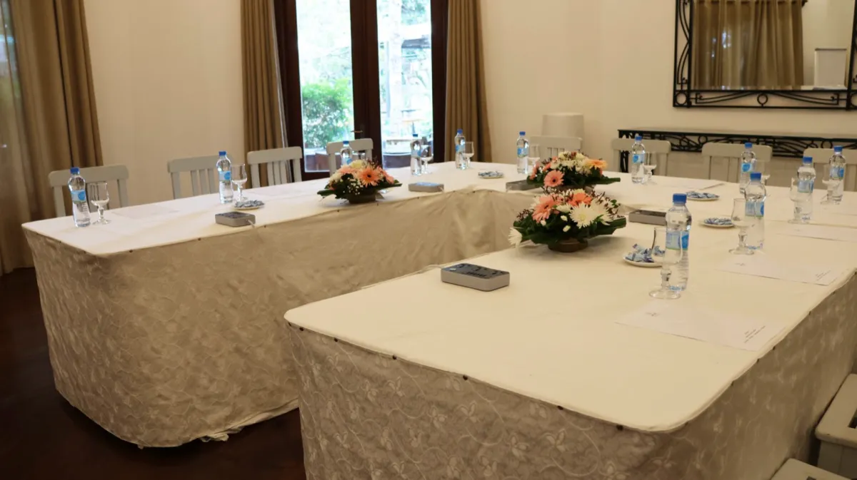 VIP room with natural light from garden doors